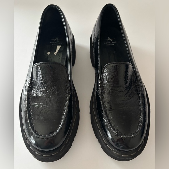 Aquatalia Haley Pantent Leather Loafers - Picture 3 of 11